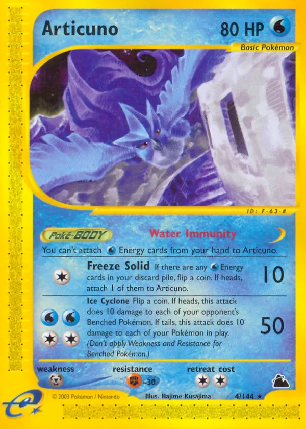 Articuno Pokémon Skyridge #4 Reverse Holo
