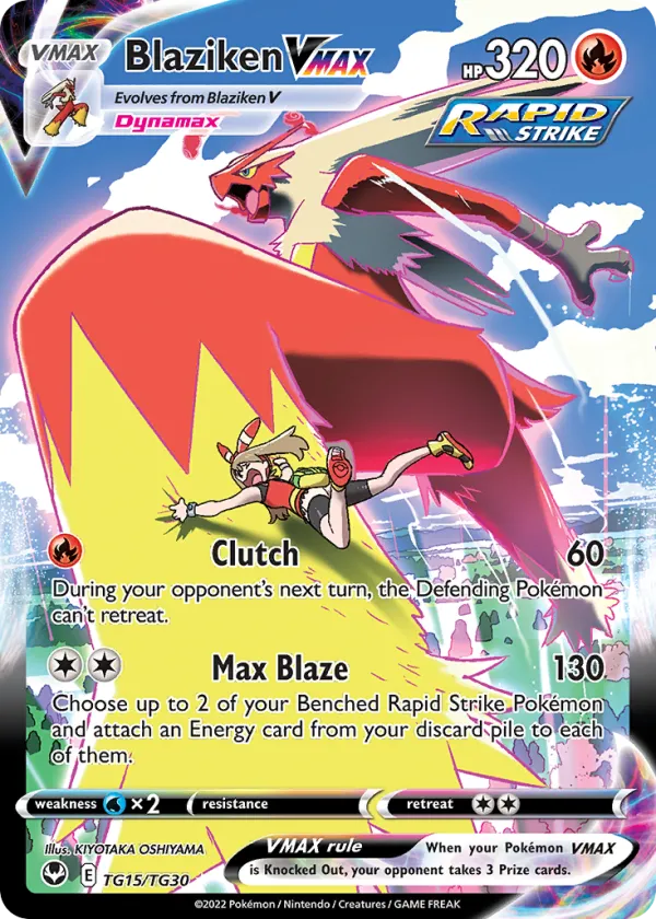 Blaziken VMAX Pokémon Silver Tempest Trainer Gallery #TG15 Holo