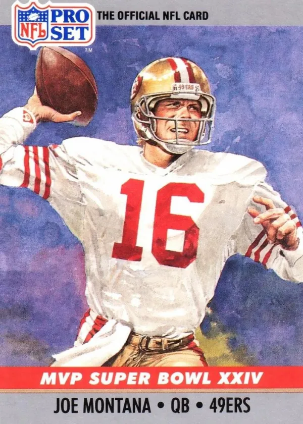 Joe Montana 1990 Pro Set Super Bowl MVP XXIV Football #24