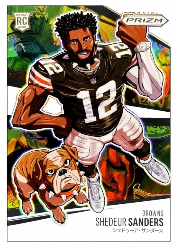 Shedeur Sanders 2025 Panini Prizm Manga Vertical Football #12