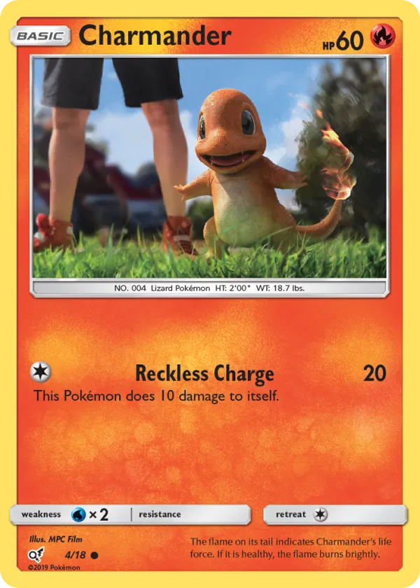Charmander Pokémon Detective Pikachu #4 Holo