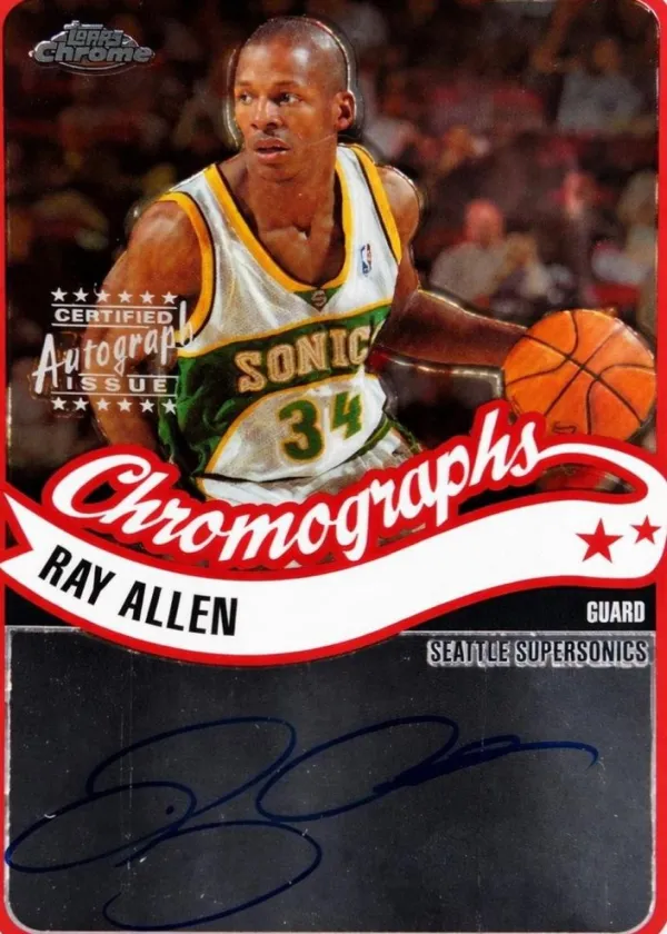 Ray Allen 2003 Topps Chrome Chromographs Autographs Basketball #CA-RA