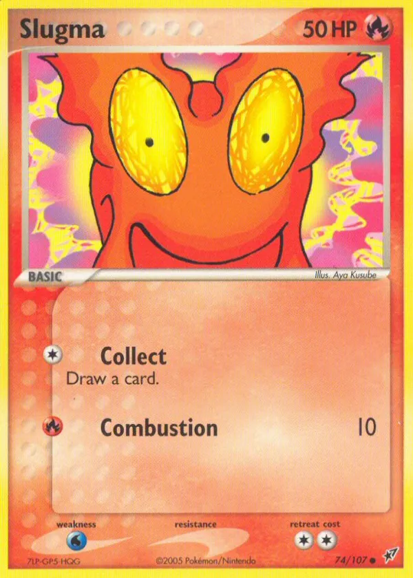 Slugma Pokémon Deoxys #74 Reverse Holo