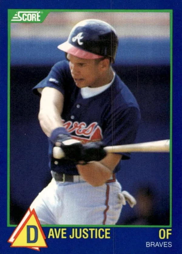 Dave Justice 1989 Score Baseball #26