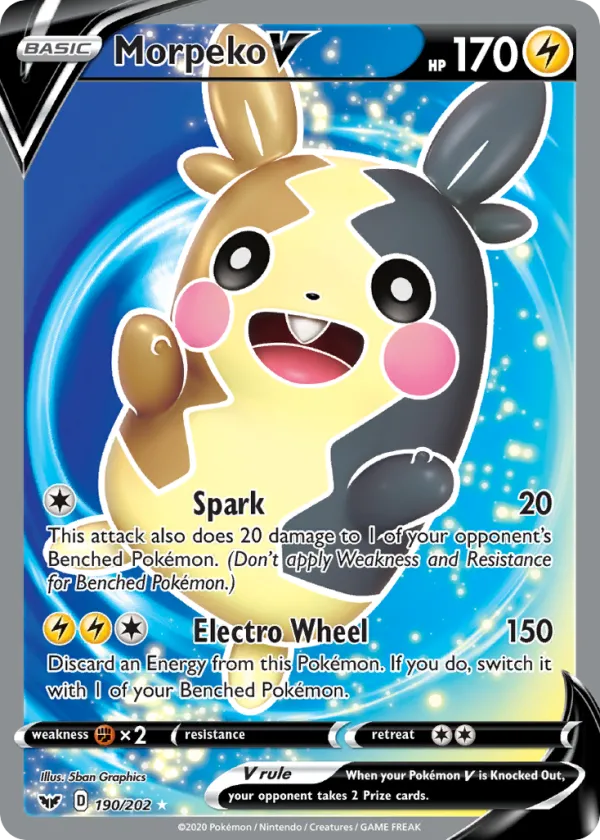 Morpeko V Pokémon Sword & Shield #190 Holo