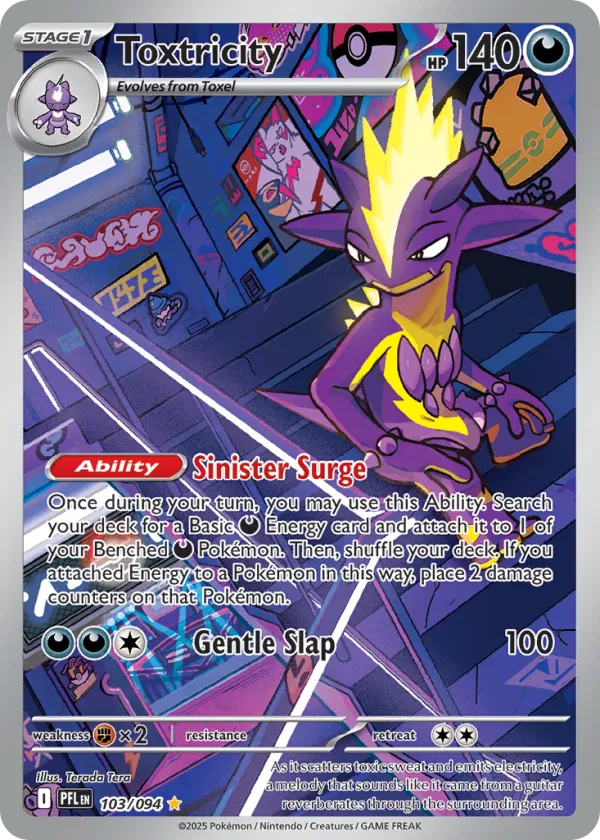 Toxtricity Pokémon Phantasmal Flames #103 Holo