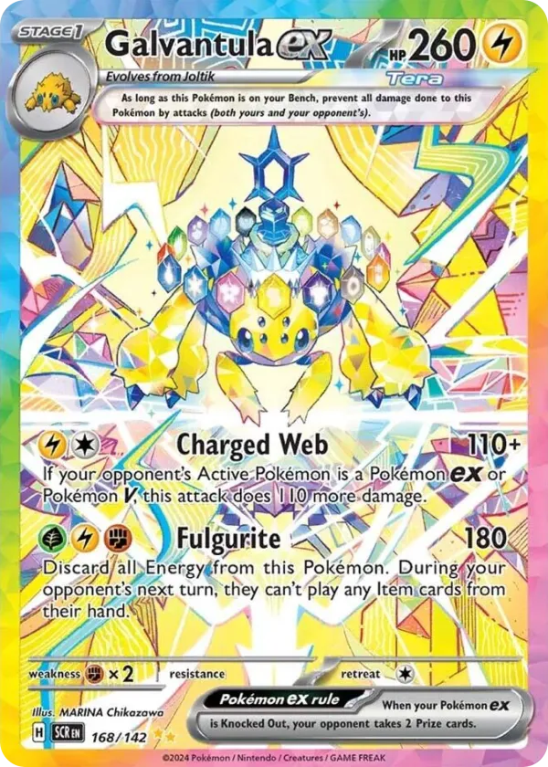 Galvantula ex Pokémon Stellar Crown #168 Holo