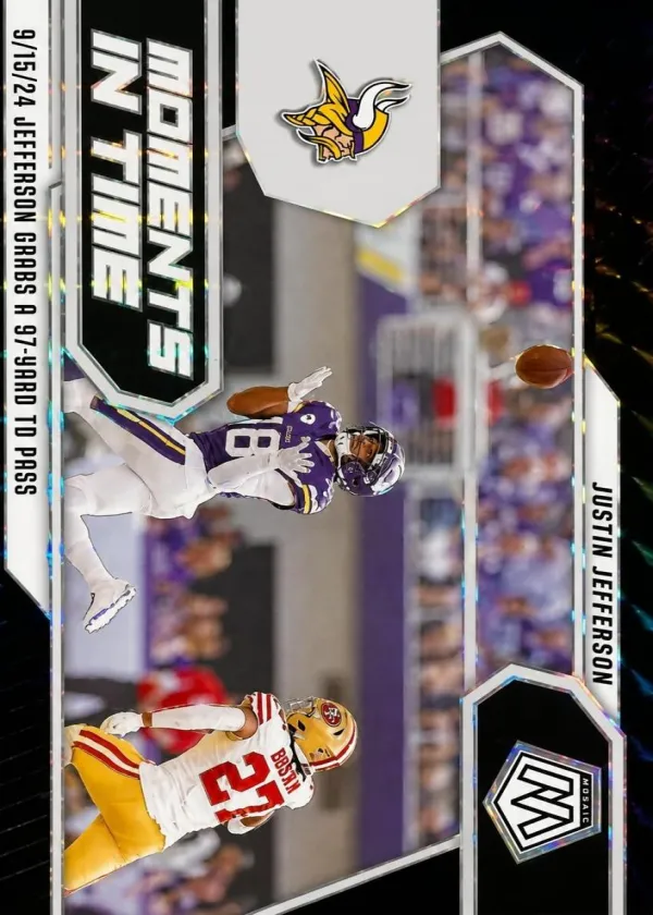 Justin Jefferson 2025 Panini Mosaic Moments in Time Football Black #19