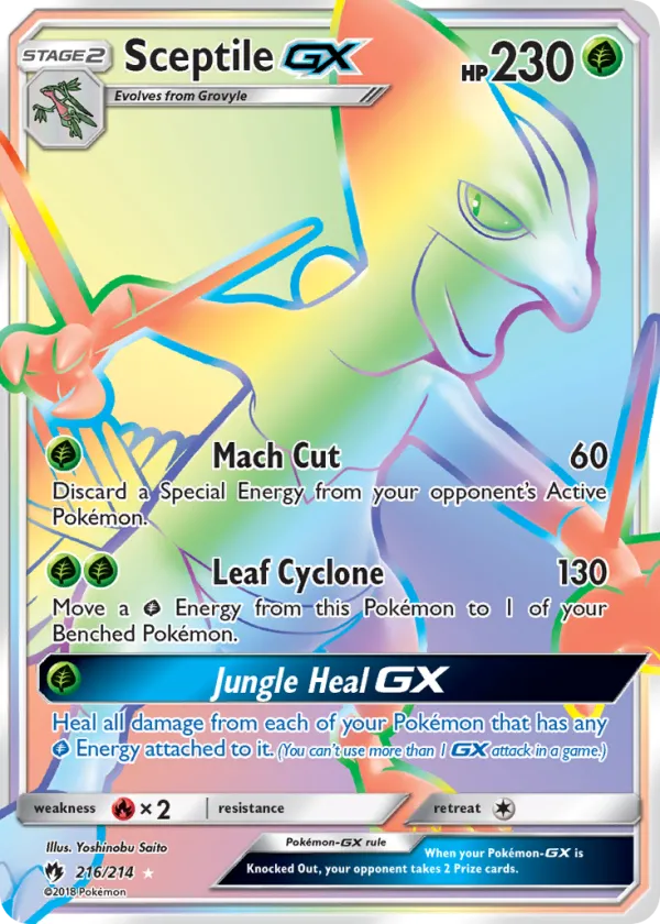 Sceptile-GX Pokémon Lost Thunder #216 Holo
