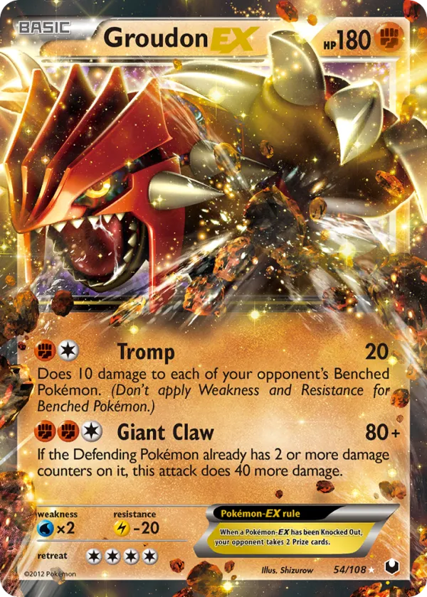 Groudon-EX Pokémon Dark Explorers #54 Holo