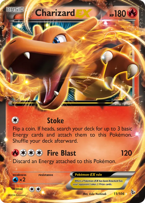 Charizard-EX Pokémon Flashfire #11 Holo