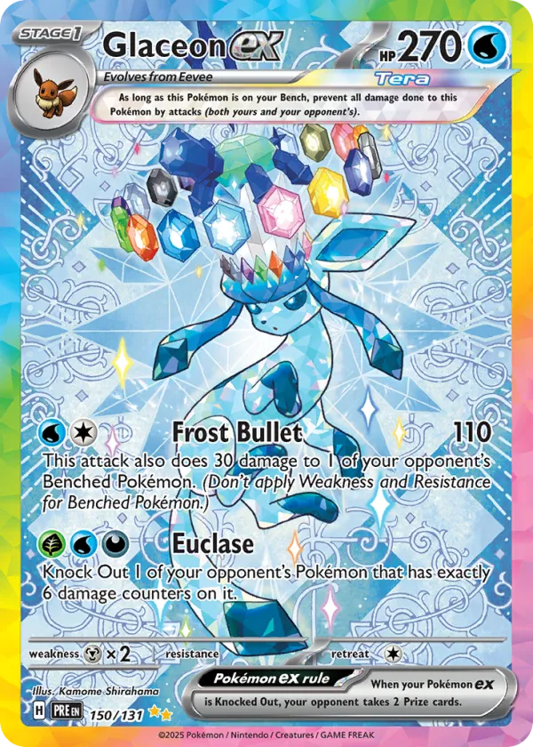 Glaceon ex Pokémon Prismatic Evolutions #150 Holo