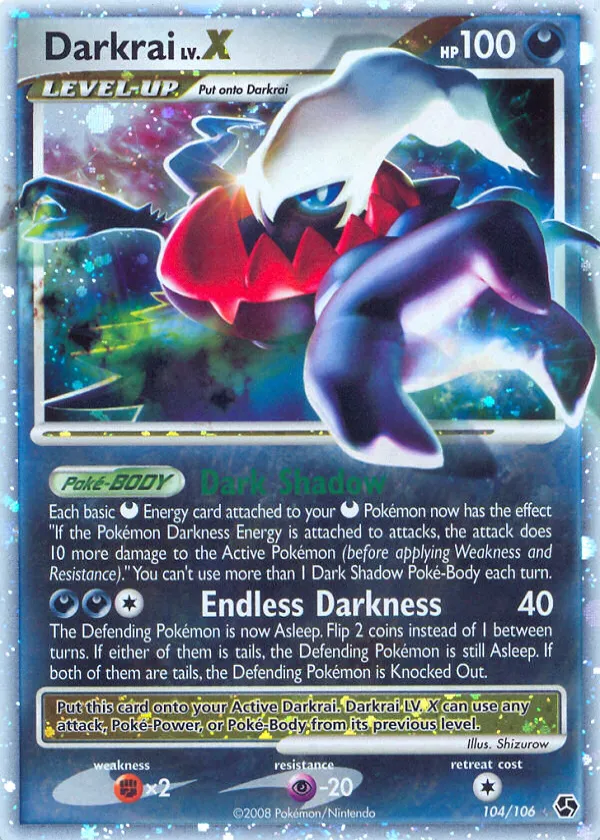 Darkrai LV.X Pokémon Great Encounters #104 Holo