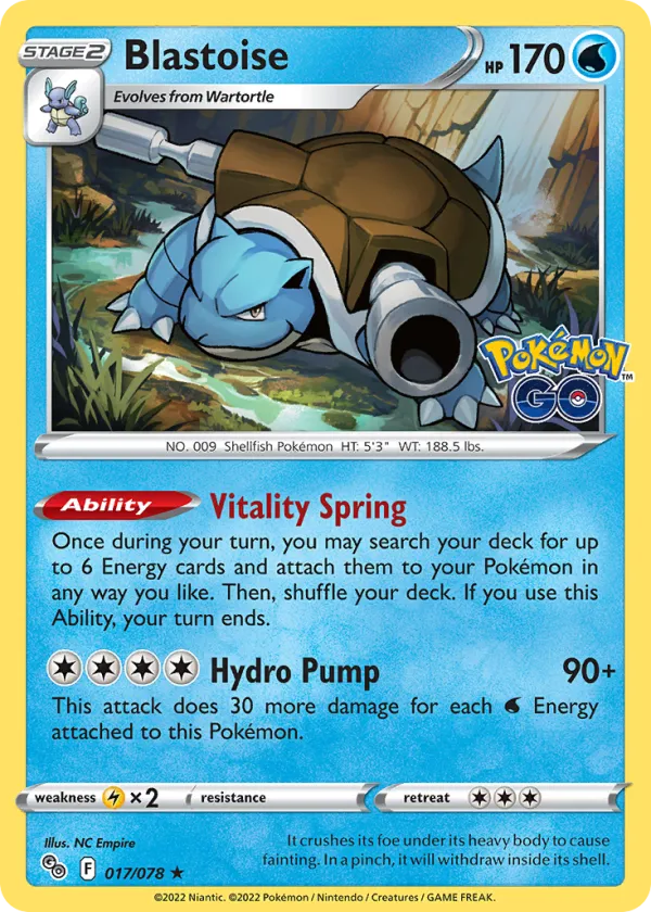 Blastoise Pokémon Pokémon GO #17 Reverse Holo