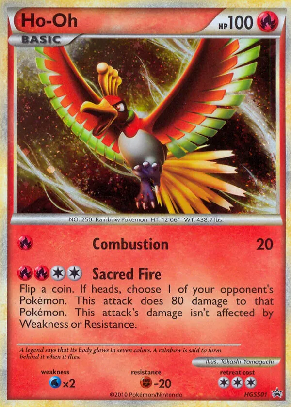 Ho-Oh Pokémon HGSS Black Star Promos #HGSS01 Holo
