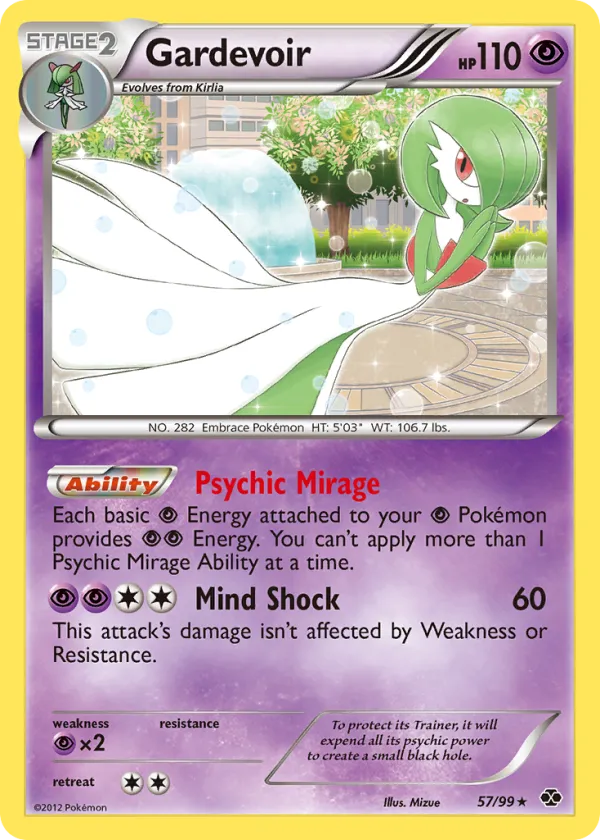Gardevoir Pokémon Next Destinies #57 Reverse Holo