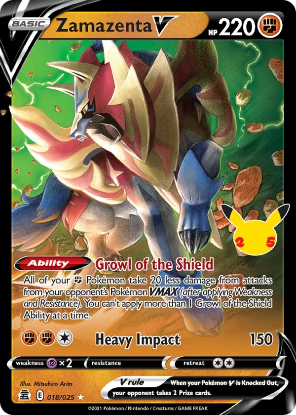 Zamazenta V Pokémon Celebrations #18 Holo