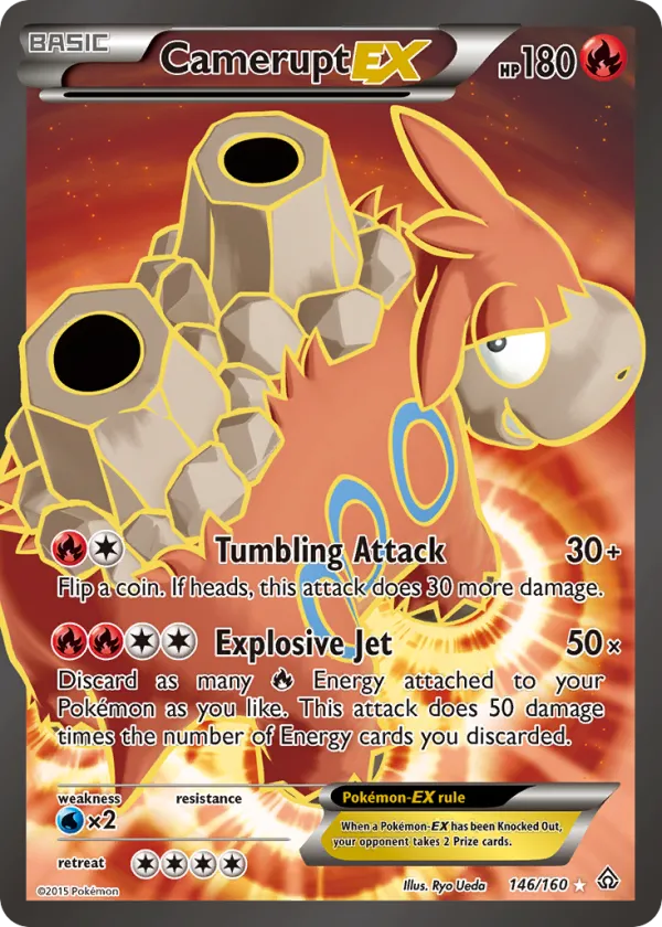 Camerupt-EX Pokémon Primal Clash #146 Holo