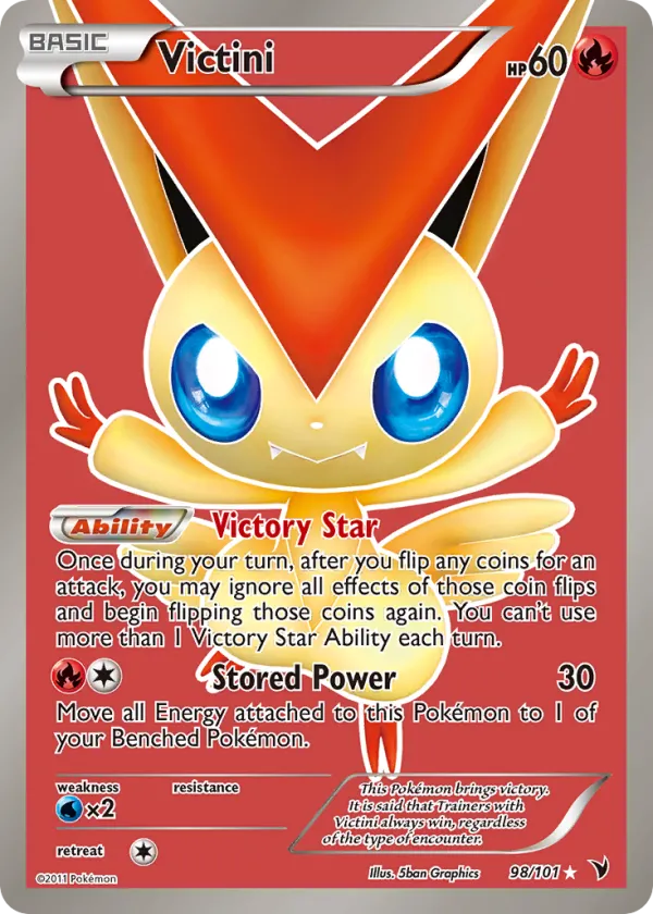 Victini Pokémon Noble Victories #98 Holo