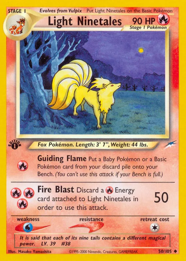 Light Ninetales Pokémon Neo Destiny #50 1st Edition
