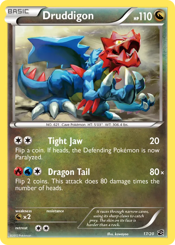 Druddigon Pokémon Dragon Vault #17 Holo