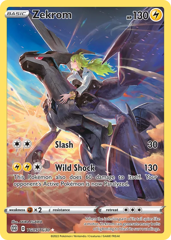 Zekrom Pokémon Brilliant Stars Trainer Gallery #TG05 Holo