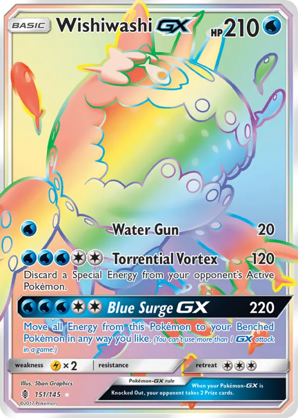 Wishiwashi-GX Pokémon Guardians Rising #151 Holo